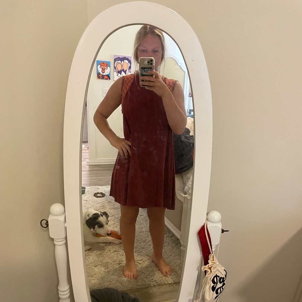 Brick red dress
